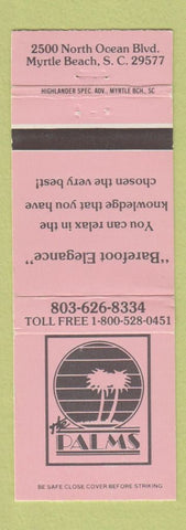 Matchbook Cover - The Palms Restaurant Myrtle Beach SC