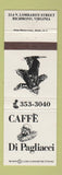 Matchbook Cover - Caffe Di Pagliacci Richmond VA clown