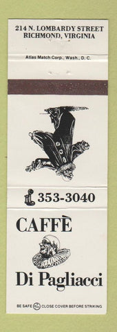 Matchbook Cover - Caffe Di Pagliacci Richmond VA clown