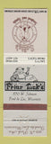 Matchbook Cover - Friar Tuck's Fond Du Lac WI Salty's