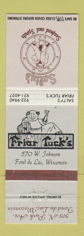 Matchbook Cover - Friar Tuck's Fond Du Lac WI Salty's