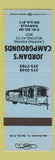 Matchbook Cover - Jordan's Campground Danville PA