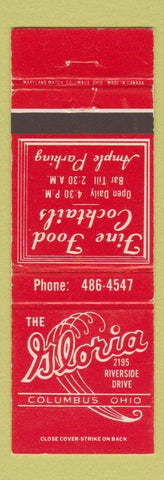 Matchbook Cover - Gloria Restaurant Columbus OH
