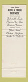 Matchbook Cover - Gloria Restaurant Columbus OH