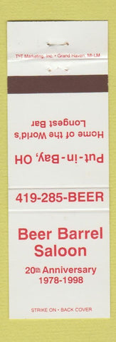 Matchbook Cover - Beer Barrel Saloon Put in Bay OH