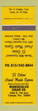 Matchbook Cover - El Coloso Hand Made Cigars Tobacco Tampa FL