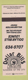 Matchbook Cover - Dollar Bills Lounge Jefferson City MO