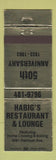 Matchbook Cover - Habig's Restaurant Lounge 1983