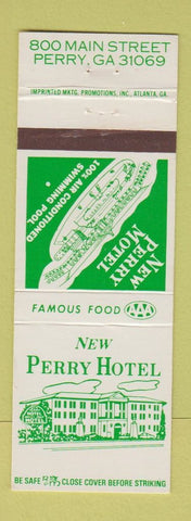 Matchbook Cover - New Perry Hotel Motel Perry GA
