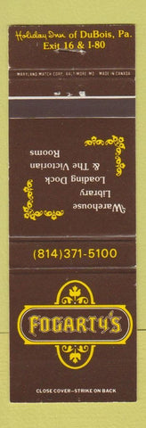 Matchbook Cover - Fogarty's Holiday Inn DuBois PA