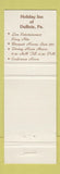 Matchbook Cover - Fogarty's Holiday Inn DuBois PA