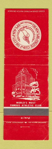 Matchbook Cover - New York Athletic Club New York City WEAR