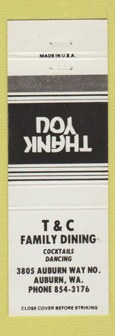 Matchbook Cover - T&C Family Dining Auburn WA
