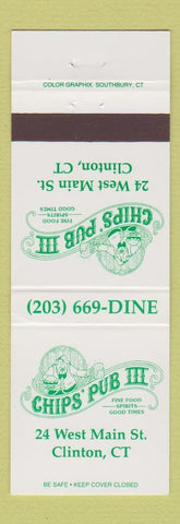 Matchbook Cover - Chip's Pub III Clinton CT