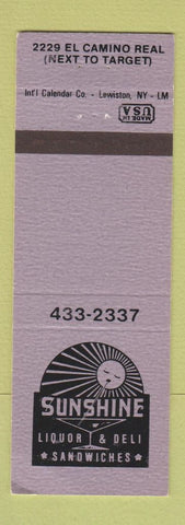 Matchbook Cover - Sunshine Liquor and Deli