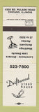 Matchbook Cover - Driftwood Steak House Chicago IL