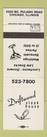 Matchbook Cover - Driftwood Steak House Chicago IL