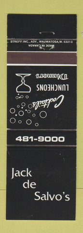 Matchbook Cover - Jack de Salvo's Restaurant Milwaukee WI