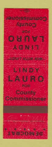 Matchbook Cover - Lindy Lauro for County Commissioner