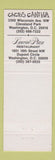 Matchbook Cover - Cactus Cantina Mexican Washington DC