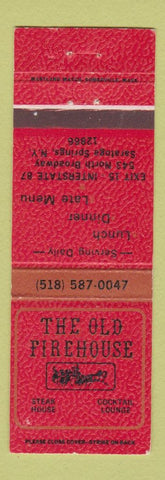 Matchbook Cover - The Old Firehouse Saratoga Springs NY