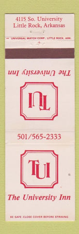 Matchbook Cover - University Inn Little Rock AR