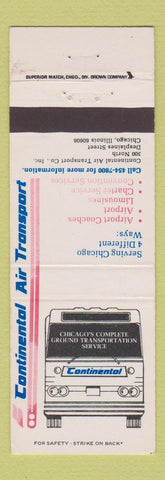 Matchbook Cover - Continental Air Transportation Chicago IL