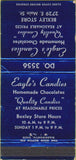 Matchbook Cover - Eagle's Candies Chocolates Bexley OH Charley Eagle 30 Strike