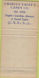 Matchbook Cover - Eagle's Candies Chocolates Bexley OH Charley Eagle 30 Strike