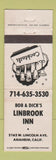 Matchbook Cover - Linbrook Inn Anaheim CA WEAR