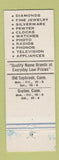 Matchbook Cover - Diamonds Variety House Old Saybrook Groton CT