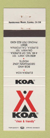 Matchbook Cover - KOA Camping Eureka CA