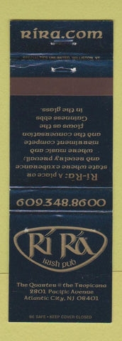 Matchbook Cover - Ri Ra Irish Pub Atlantic City NJ