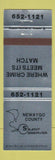 Matchbook Cover - Newango County Crime Stoppers