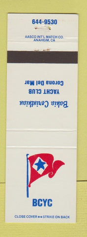 Matchbook Cover - Bahia Corinthian Yacht Club Corona Del Mar CA