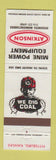 Matchbook Cover - Atkinson Mine Power Equipment Coal Pittburg KS