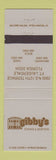 Matchbook Cover - Gibby's Steak Fort Lauderdale FL