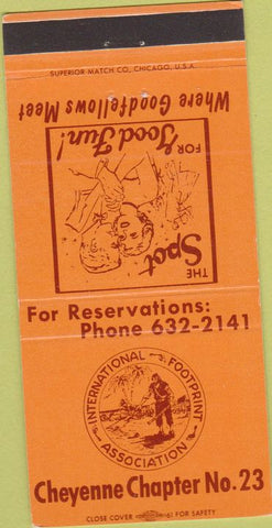 Matchbook Cover - International Footprint Association Cheyenne WY 30 Strike