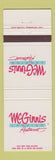 Matchbook Cover - McGinnis Landing Restaurant