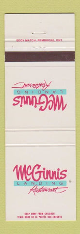 Matchbook Cover - McGinnis Landing Restaurant