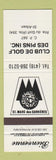 Matchbook Cover - Club de Golf Des Pins St Alban QC