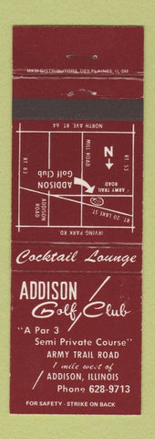 Matchbook Cover - Addison Golf Club Addison IL