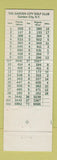 Matchbook Cover - Garden City Golf Club NY WEAR