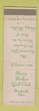 Matchbook Cover - Sleepy Hollow Golf Club Brecksville OH MISCUT