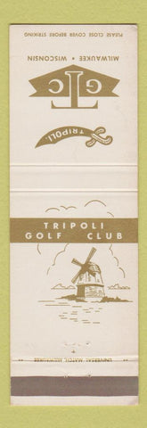 Matchbook Cover - Tripoli Golf Club Milwaukee WI