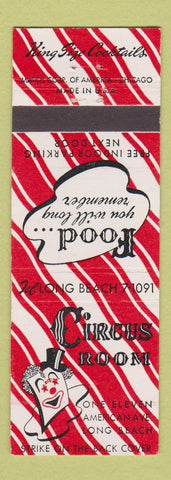 Matchbook Cover - Circus Room Restaurant Long Beach CA