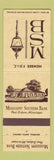 Matchbook Cover - Mississippi Southern Bank Port Gibson MS