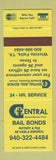 Matchbook Cover - Central Bail Bonds Wichita Falls TX