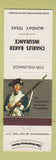 Matchbook Cover - Charles Baker Insurance Munday TX