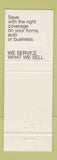 Matchbook Cover - Charles Baker Insurance Munday TX